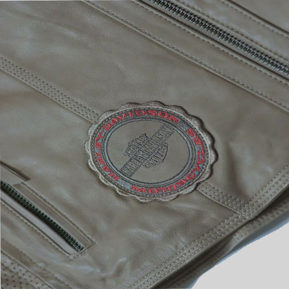 Harley Davidson Women's Gremlin Shield Triple Vent Leather Jacket - Image 5